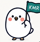 KMR 깃발을 든 공식 하얀 새